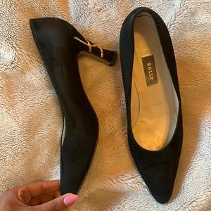 BALLY HEEL black velvet